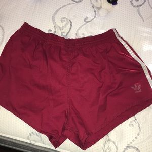 Vintage Maroon Adidas Shorts! Size XL.